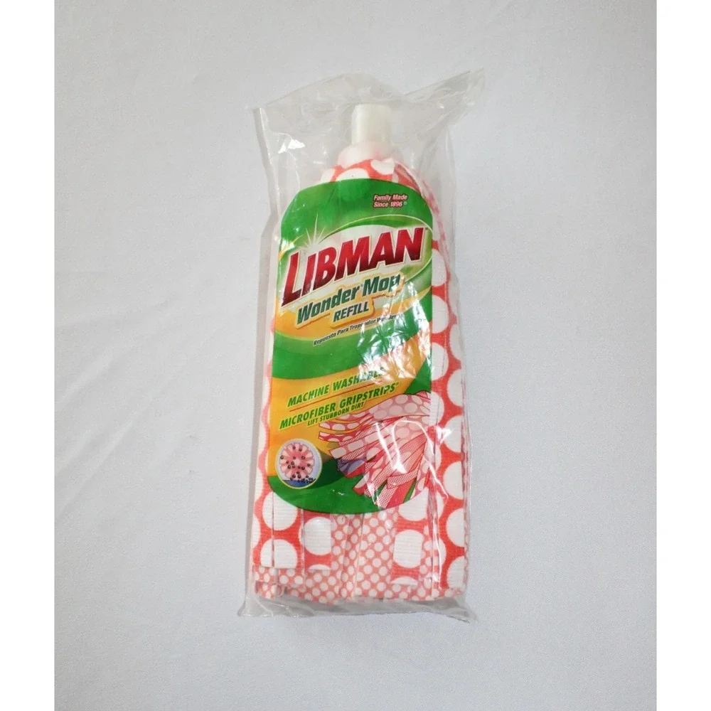 Libman Wonder Microfiber Mop Refill Reusable Machine Washable Easy Change NEW